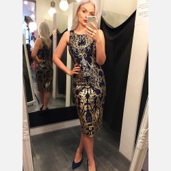 MARY Midi kjole med pailletter