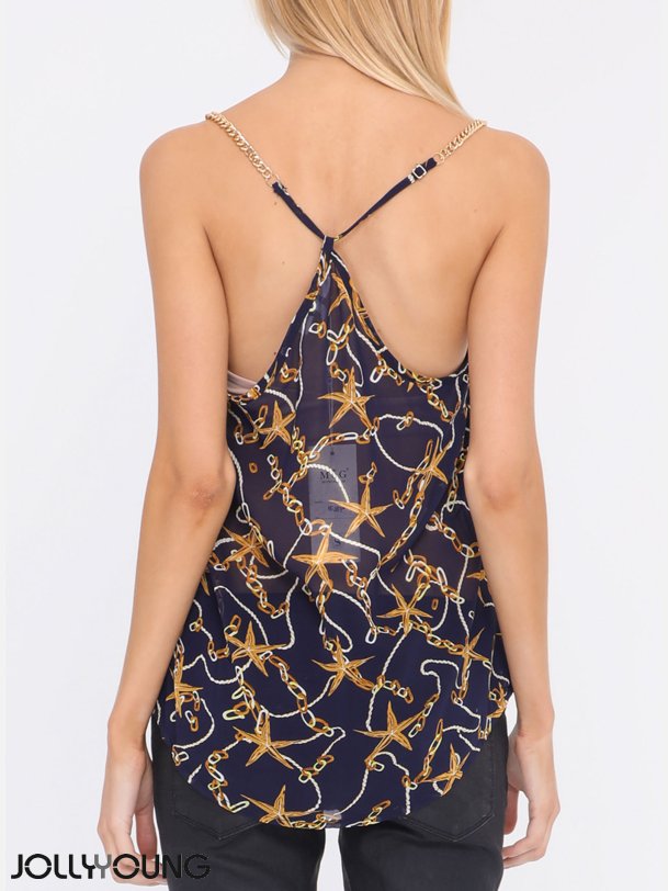 TISO Mnstret top i navy bl farve