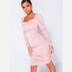 NINA Midi kjole i sart rosa farve