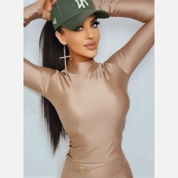 OLIK St top og bukser i beige farve