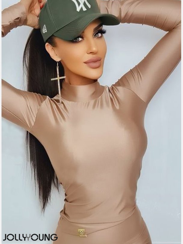 OLIK St top og bukser i beige farve