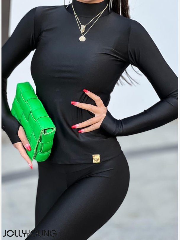 OLIK Sort st top og bukser