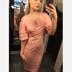 ORKISA Midi kjole i pink farve