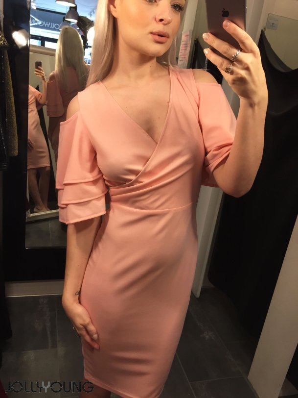 ORKISA Midi kjole i pink farve