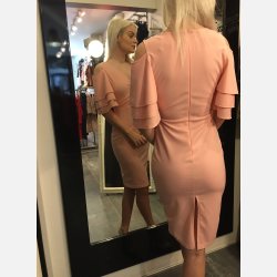 ORKISA Midi kjole i pink farve