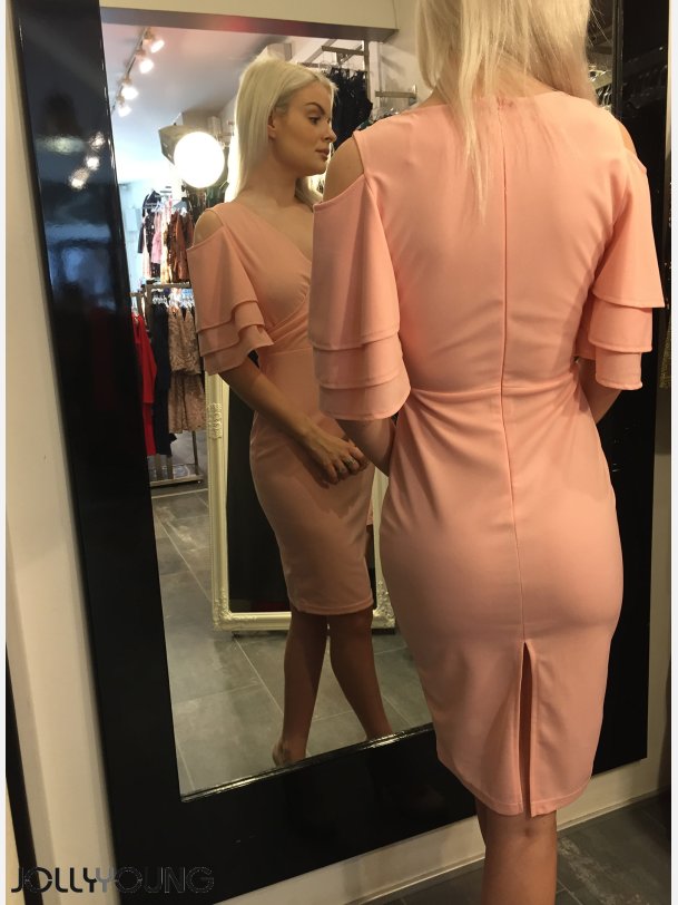 ORKISA Midi kjole i pink farve