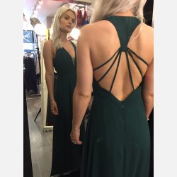 PATRICIA Lang kjole i grn farve