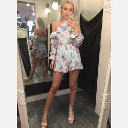 ADELE Playsuit i blomsterprint