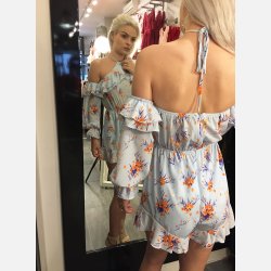 ADELE Playsuit i blomsterprint