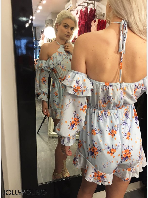 ADELE Playsuit i blomsterprint