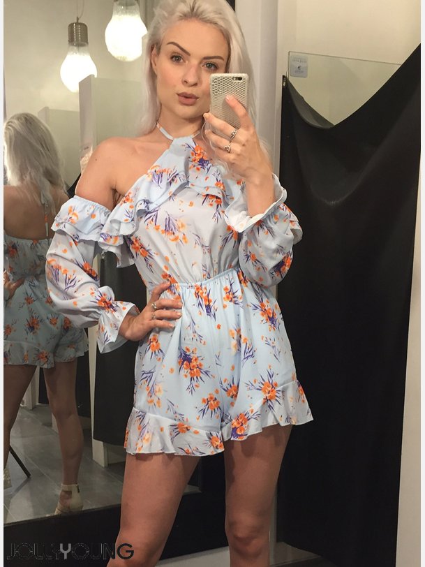 ADELE Playsuit i blomsterprint