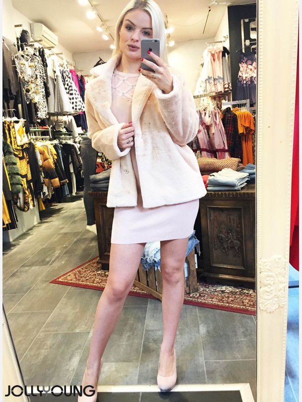 RHONDA Jakke i imiteret pels