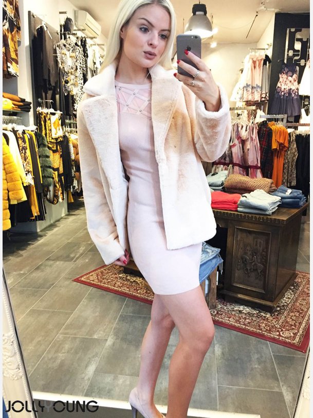 RHONDA Jakke i imiteret pels