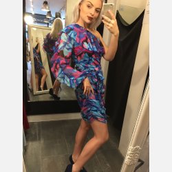 RICHIS Blomster kjole med flse