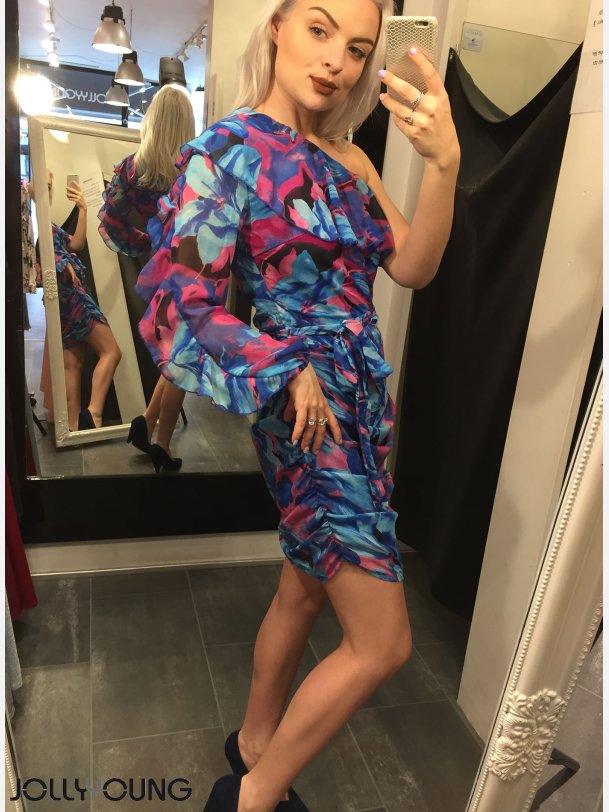 RICHIS Blomster kjole med flse