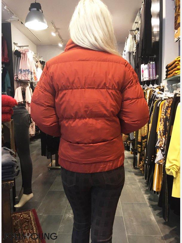 ROMA Vinterjakke i rust farve med hj krave