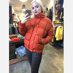 ROMA Vinterjakke i rust farve med hj krave