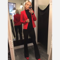 RIDER Rd habitjakke med guld knapper