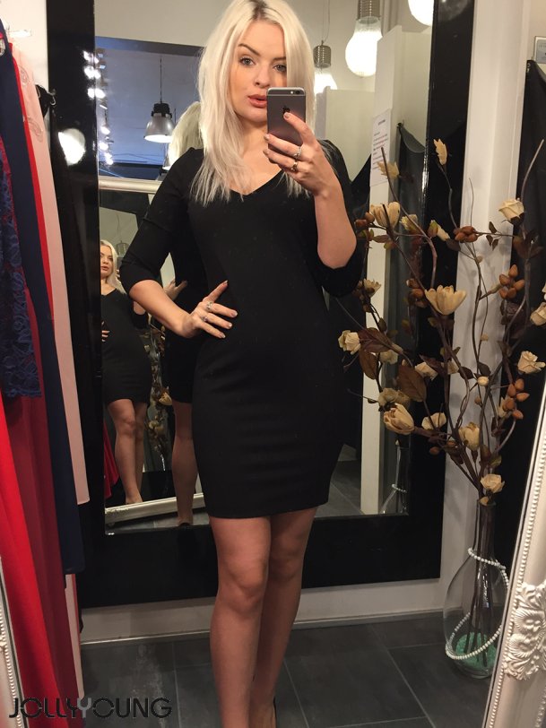 MILA Sort figursyet kjole 