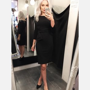 FERY Sort midi kjole