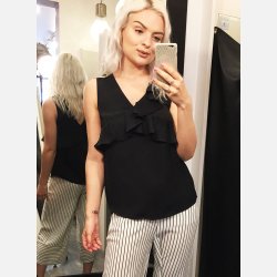 LANI Sort top med flse