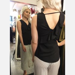 LANI Sort top med flse