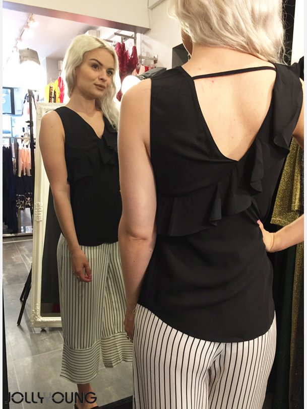 LANI Sort top med flse