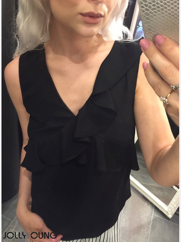 LANI Sort top med flse