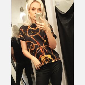 BXULMILLE Sort top med print