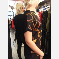 BXULMILLE Sort top med print