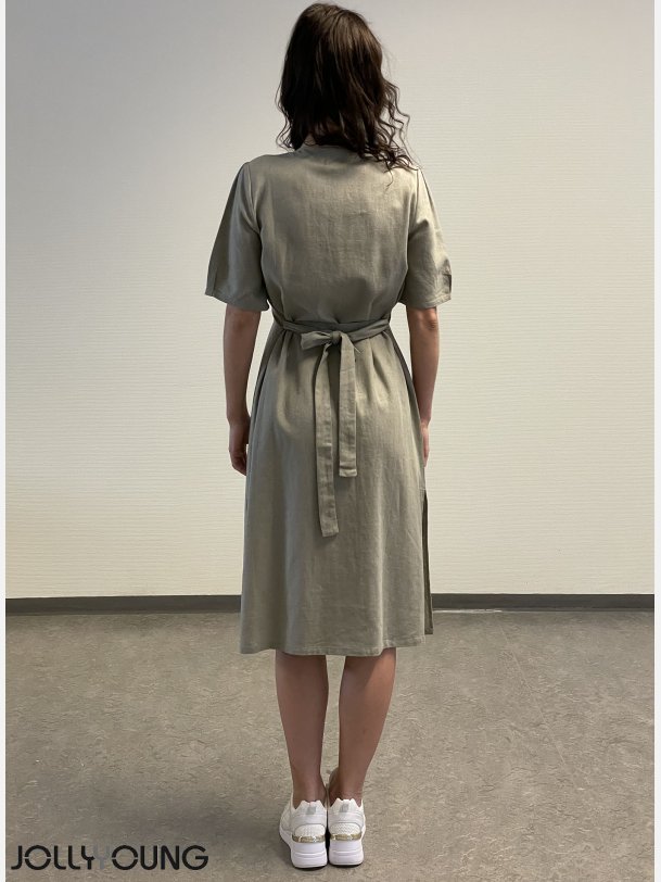 SOSAN Gr kjole med knapper