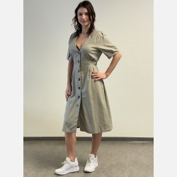 SOSAN Gr kjole med knapper