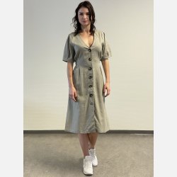 SOSAN Gr kjole med knapper