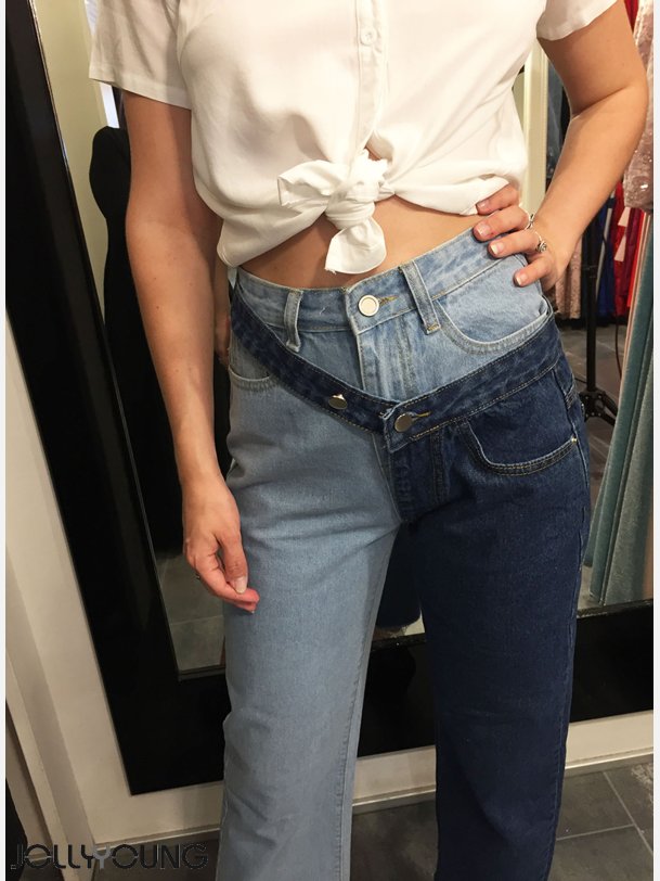 ELVIRA Tofarvet jeans bukser