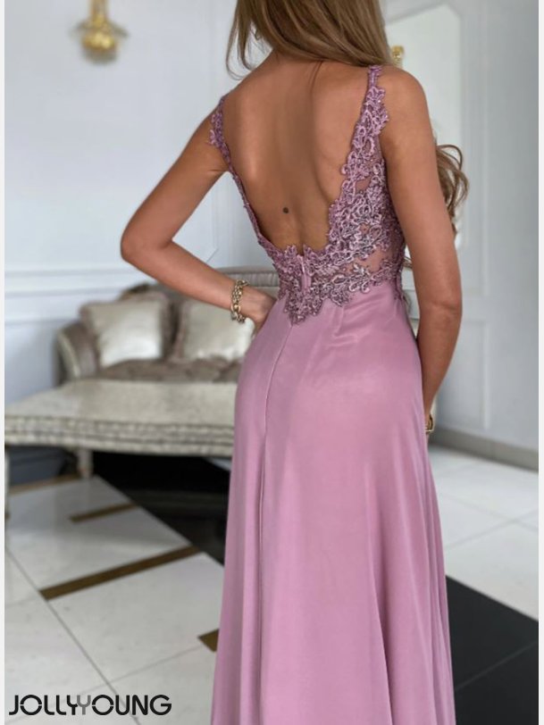 TESLA Maxi kjole i lyng farve