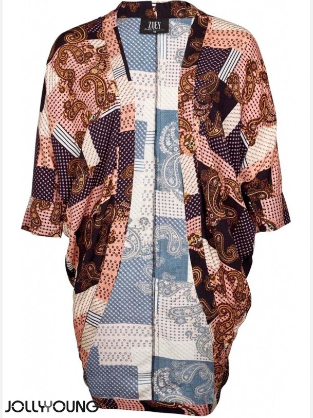VALERIA  Plus size printet kimono
