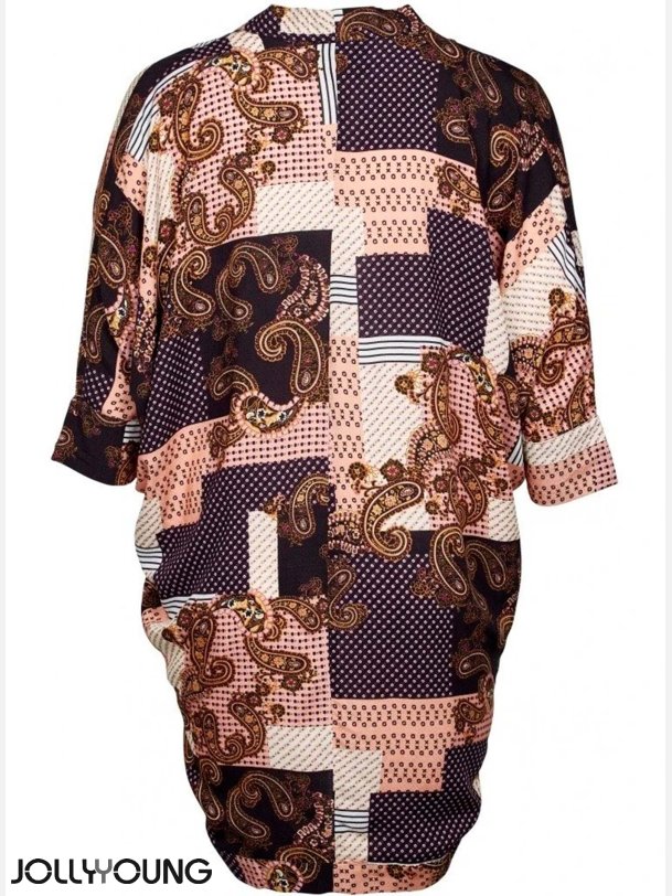 VALERIA  Plus size printet kimono