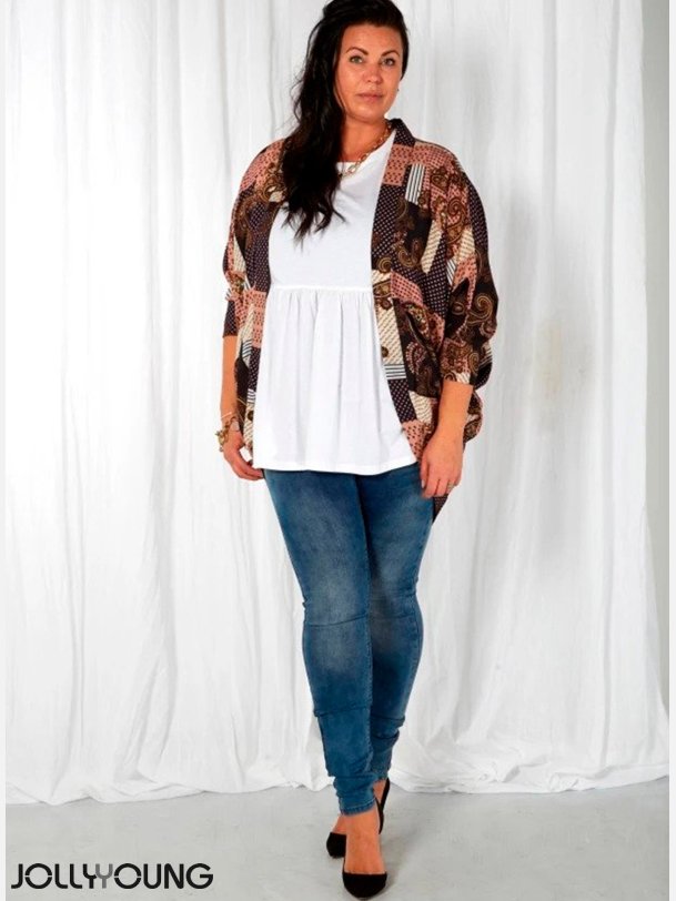 VALERIA  Plus size printet kimono