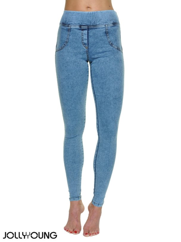 FREYA PANTS DENIM - PUSH-UP DENIM PANTS MED STRETCH