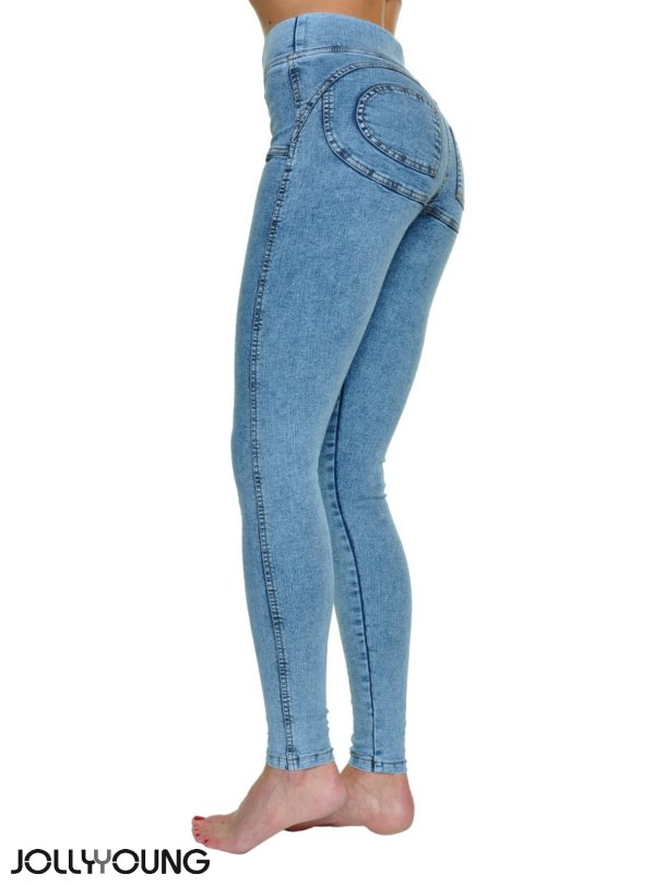 FREYA PANTS DENIM - PUSH-UP DENIM PANTS MED STRETCH