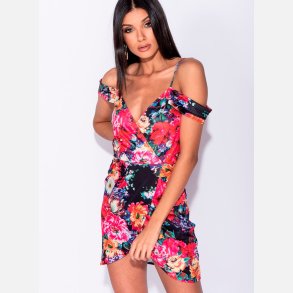 SONIA kort kjole i blomsterprint