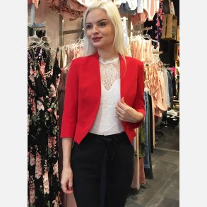EDE VIP Kort blazer i rd farve