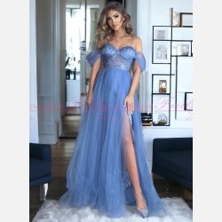 LYANNA-Tyl Gallakjole med Corsage-Top