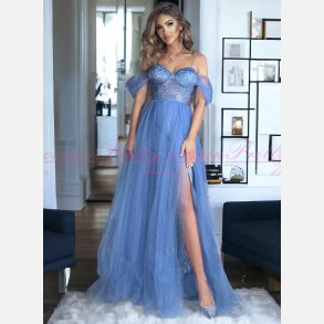 LYANNA-Tyl Gallakjole med Corsage-Top