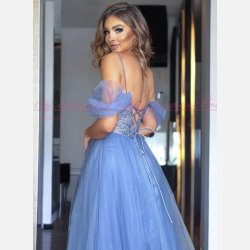 LYANNA-Tyl Gallakjole med Corsage-Top