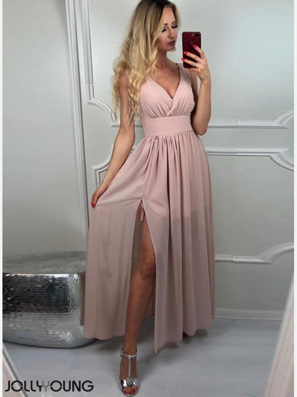 ALISSA Rosa maxi kjole